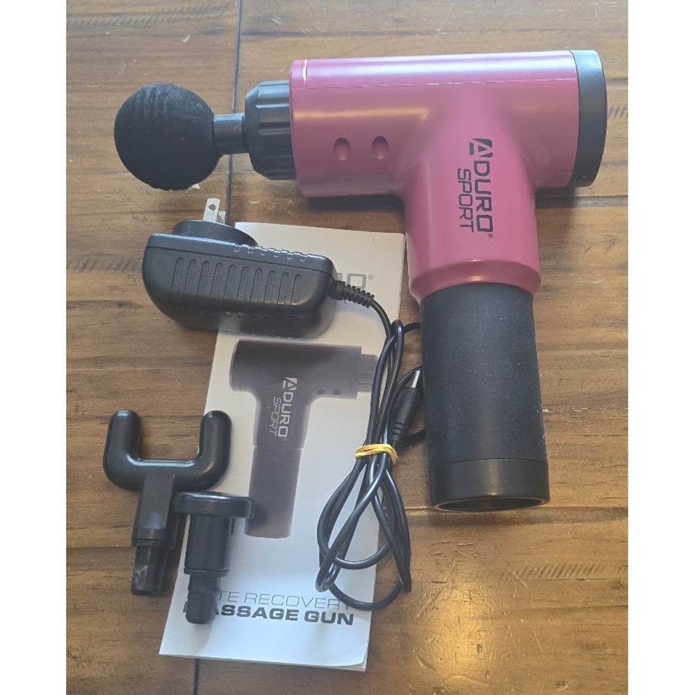 Aduro Sport Elite Recovery‎ Massage Gun Pink Deep Tissue Percussion Massager Set